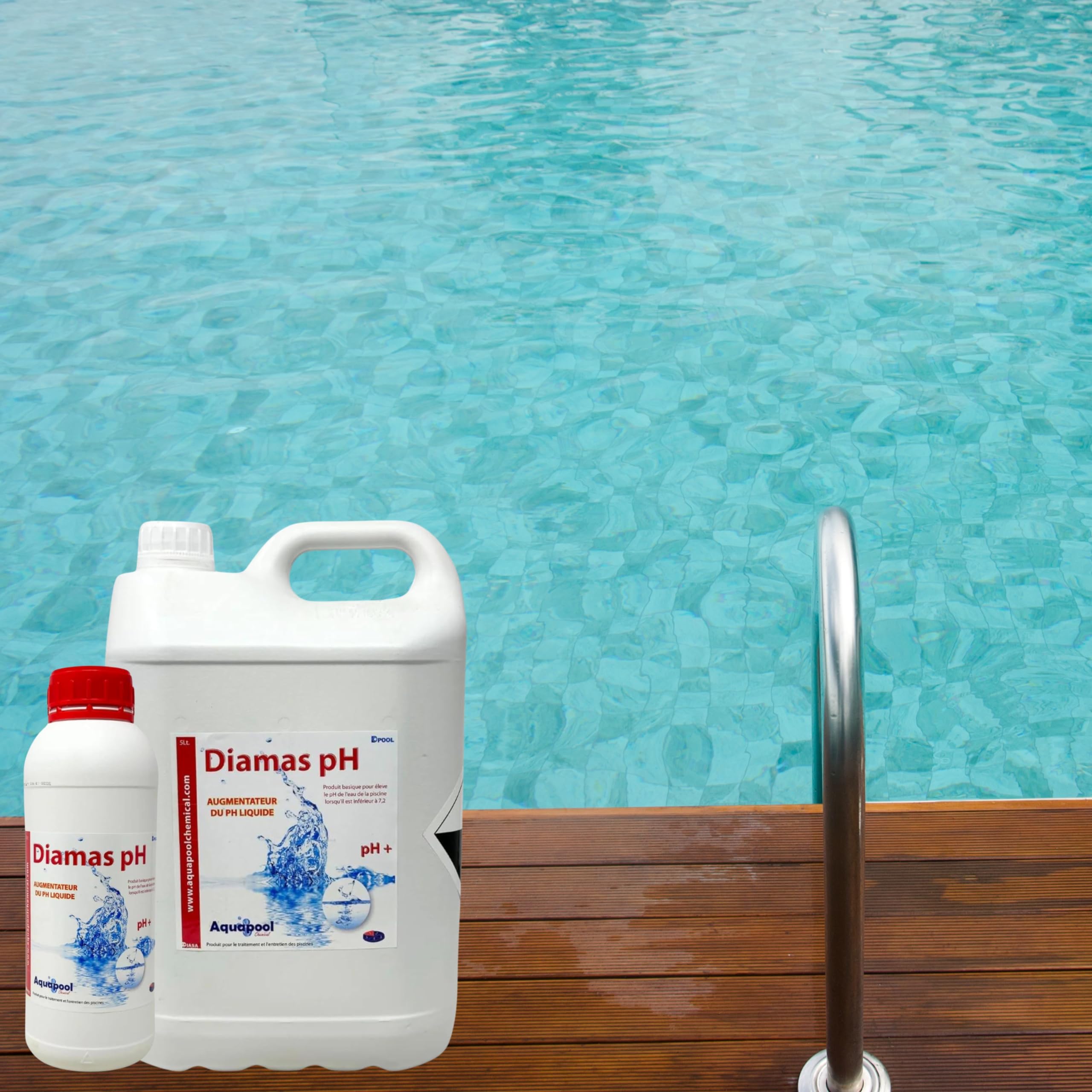 Ph Plus Piscine – Traitement Ph pour Piscine/Ph+ Liquide 1L et 5L– Permet d’Augmenter Rapidement Le Ph de l’Eau (5L)