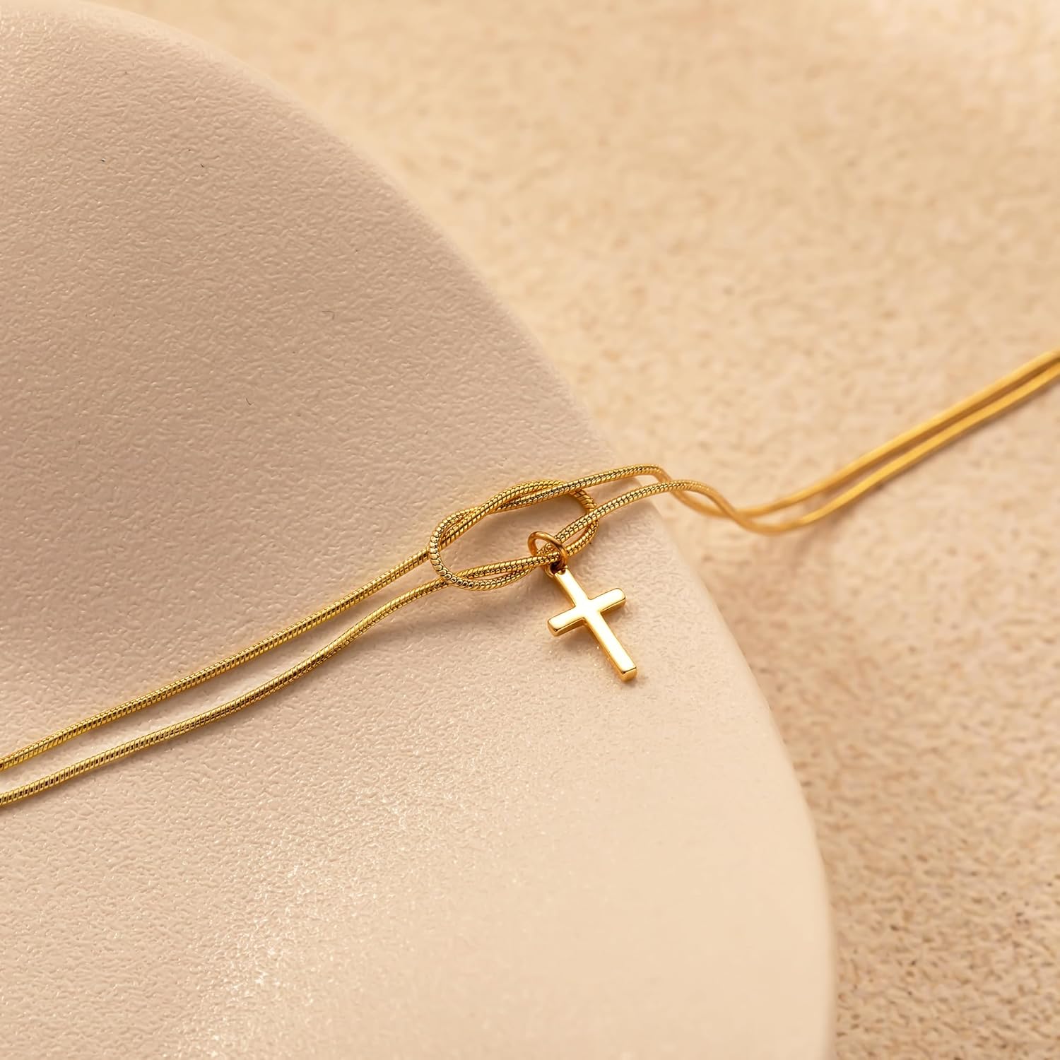 Gold Cross Charm Bracelet for Women, 18K Real Gold Plated Adjustable Chain, Waterproof & Hypoallergenic, Dainty Faith Jewelry, Minimalist Christian Gift, Tarnish Resistant - Image 5