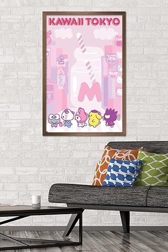 Vista 55 de Trends International Hello Kitty and Friends - Póster de pared Kawaii Tokyo, 22.37 x 34.00 pulgadas, versión enmarcada en blanco