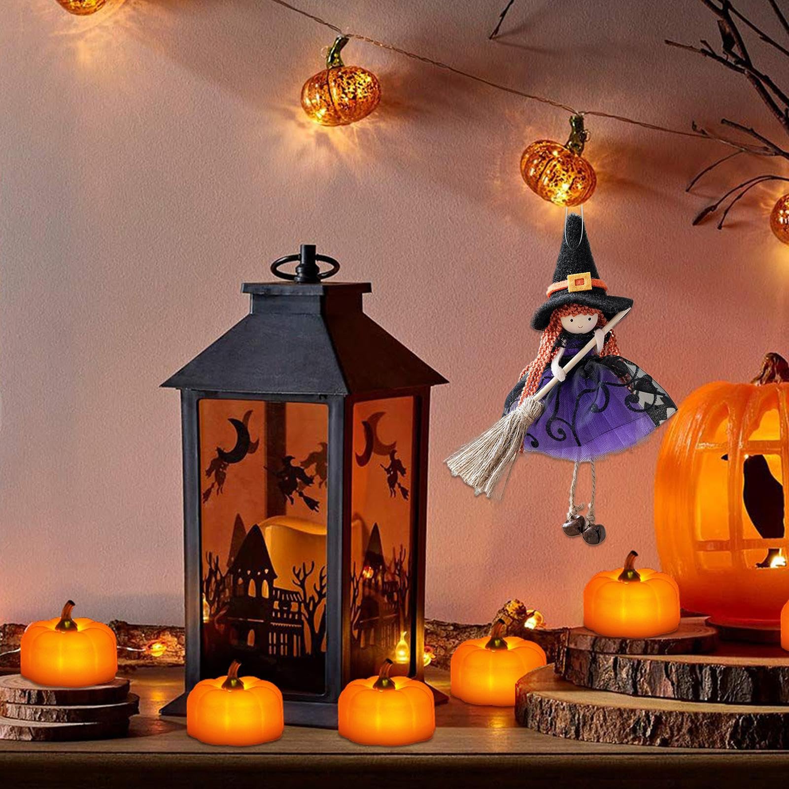 Muñeca de Bruja de Cocina Hecha a Mano, Colgante de Bruja de Halloween, Figura Coleccionable aterradora para Fiestas, Ventanas, jardín, Patio, al Aire Libre, casa encantada, Cocina, Pared de