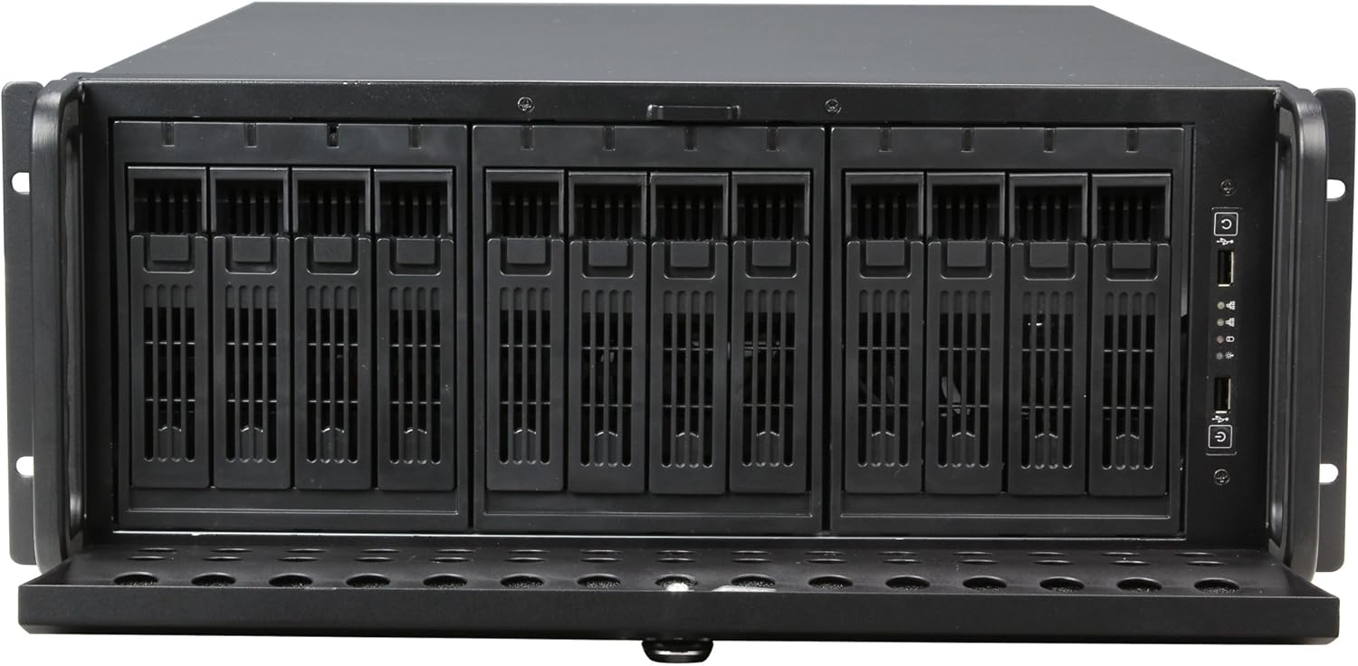 Rosewill RSV-L4412 front view with hot-swap bays visible