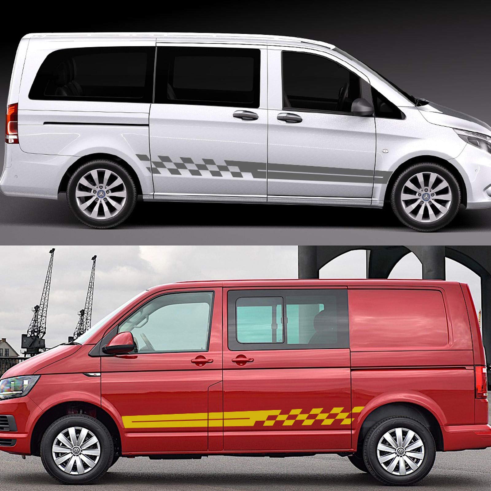 Naklejki boczne samochodu, dla Mercedes Sprinter Benz Vito V klasa Berlingo Fiat Ducato Renault Auto naklejki do tuningu samochodów