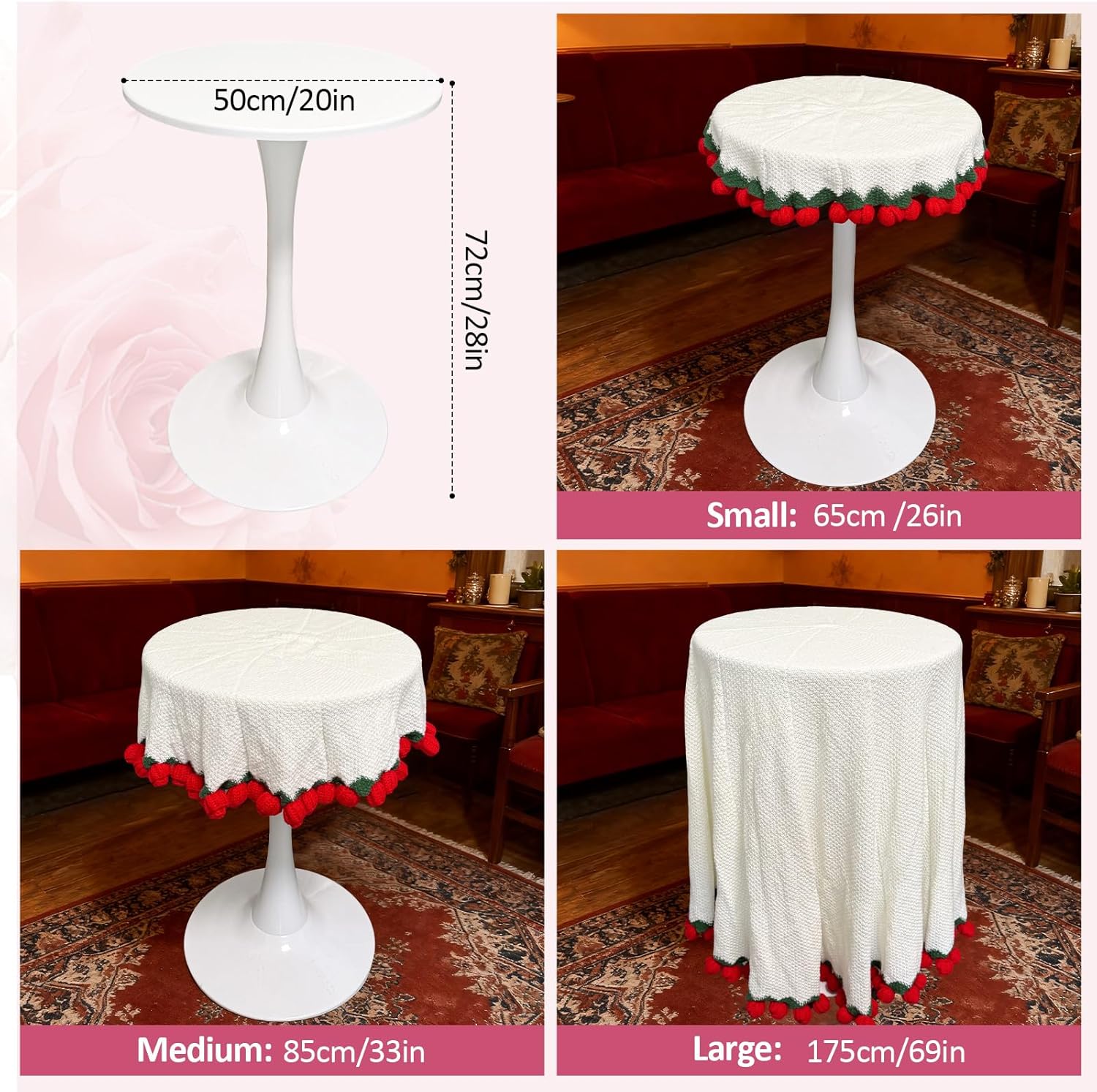 Bouquet Blanket 3D Rose Flower Blanket, Ultra-Soft & Breathable Throw Blanket, Handmade Romantic Gift for Birthday, Wedding, Home Decor for Bed, Couch, (Small) - Image 5