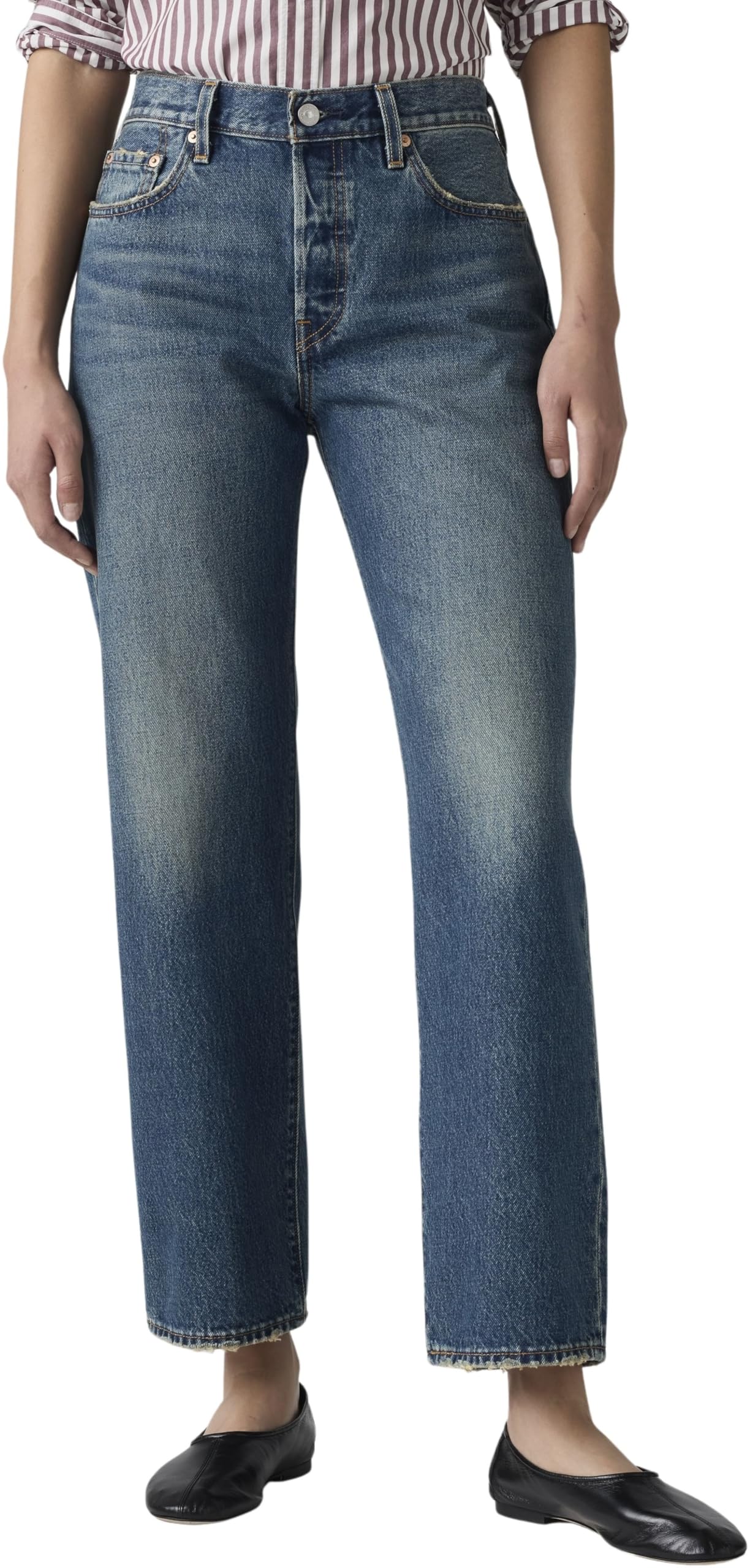 Levi's Femme Jean 501 90s Ankle en Coton, Straight Fit, Bleu (Vanity Agenda), W28/​L29