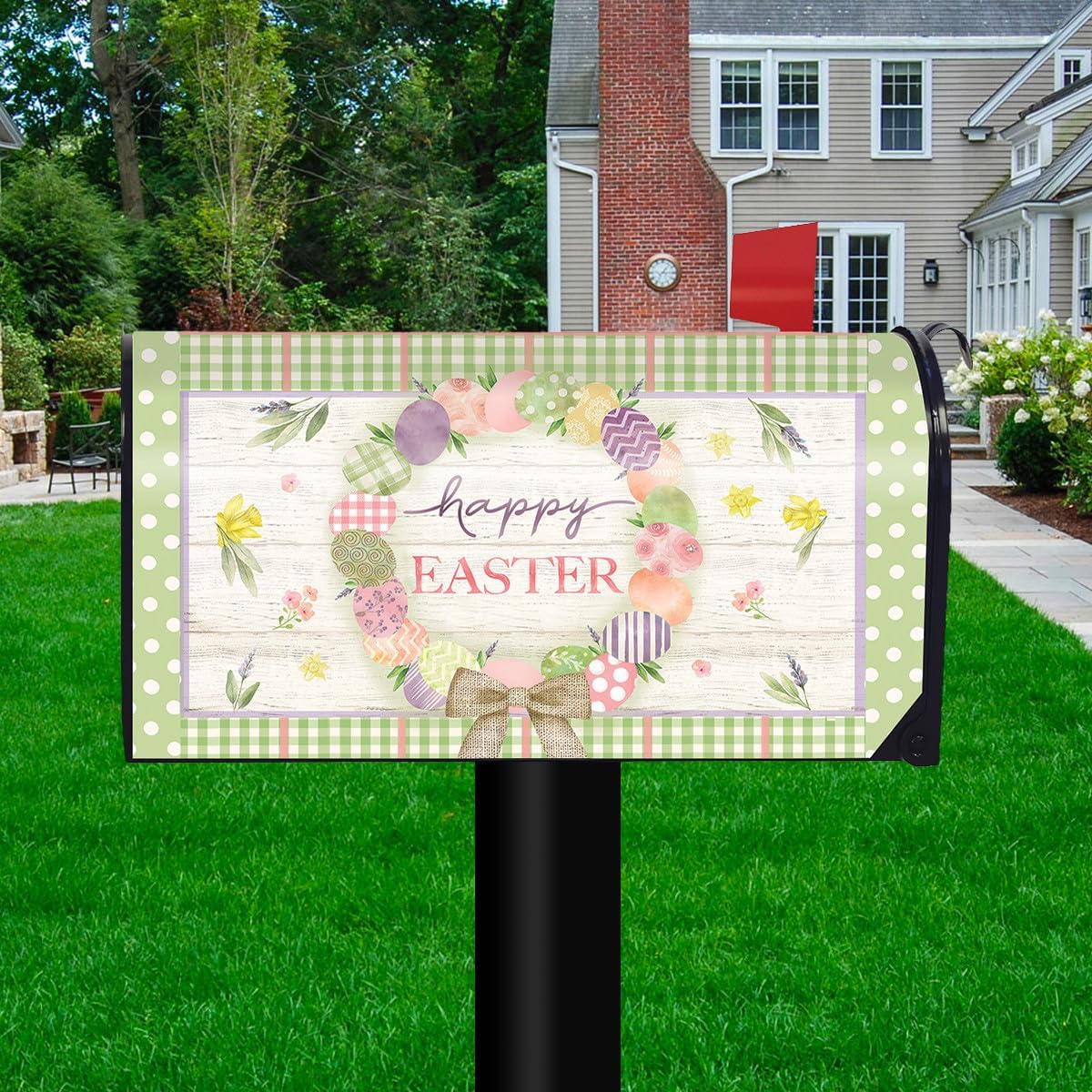 Briarwood Lane Easter Egg Wreath Holiday Magnetic Mailbox Cover