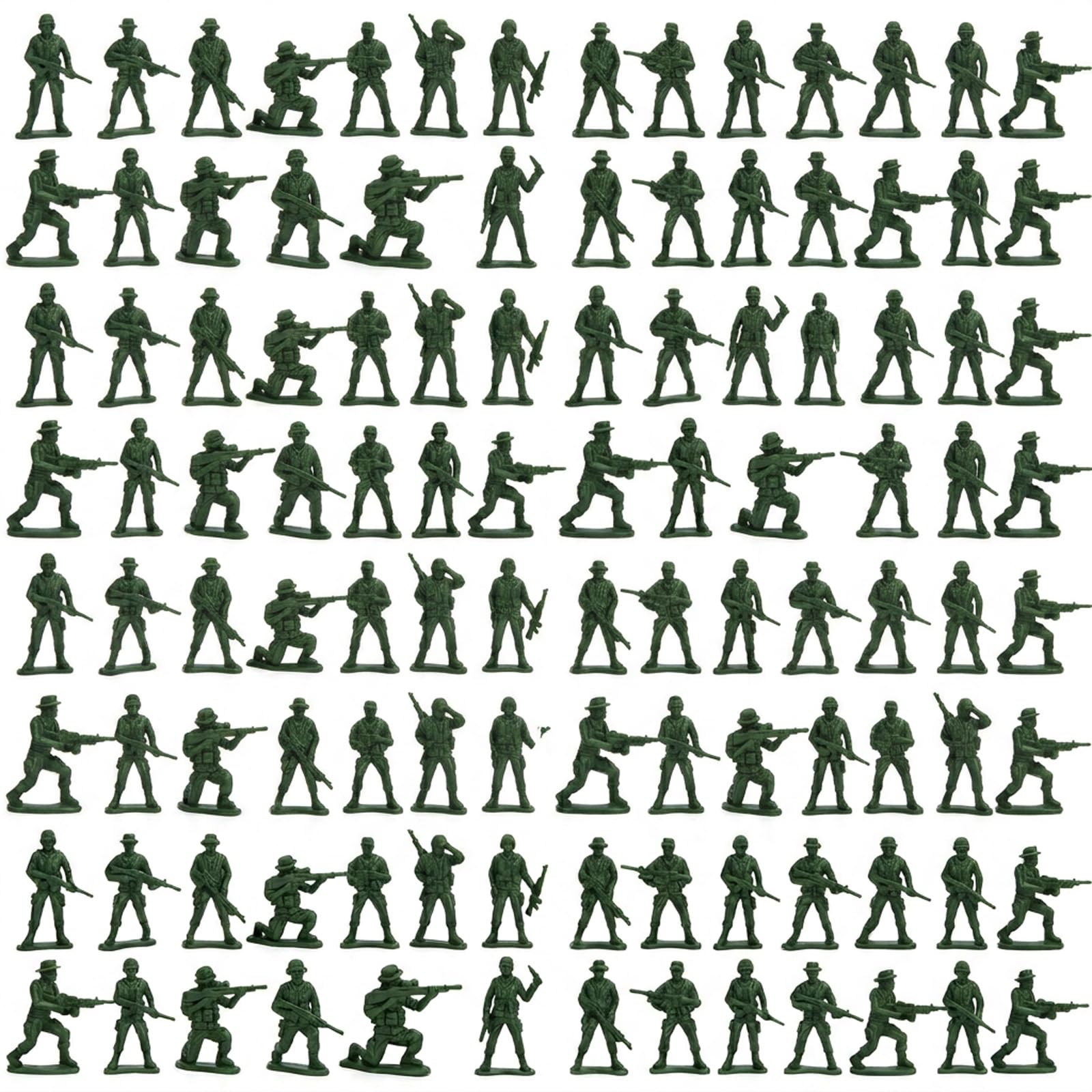 Aguwgax 110 Pcs Toy Soldiers, Army Men Figures for Sandbox Play, Cake Decorations and Military Themed Party Favours