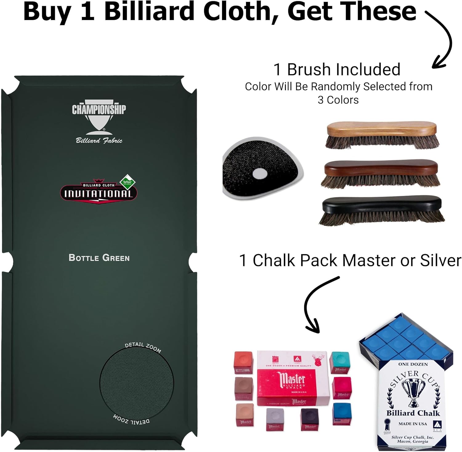 Championship Invitational Pool Table Felt, Billiard Table Cloth, Pool Table Felt Replacement kit, Billiards Table Felt Pool with 6 Precut Rail Cloth Strips, Pool Table Accessories (Multiple Color)