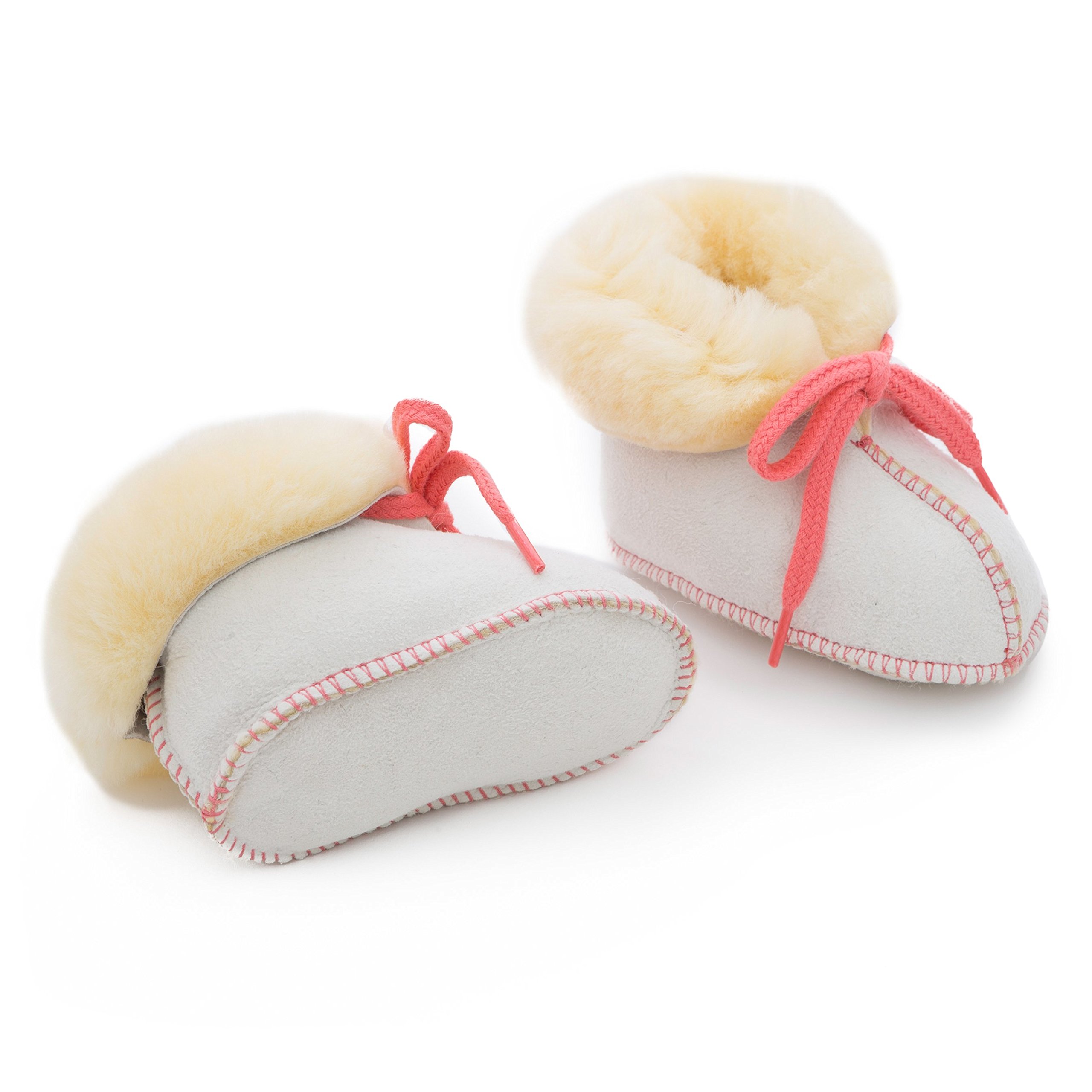 Buty niemowlęce z medycznej skóry jagnięcej firmy WERNER CHRIST, buty z futra jagnięcego, dla dzieci (chłopców, dziewcząt, małych dzieci), kapcie z różową przędzą, rozmiar 21-22