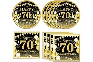 40PCS70th Wedding Anniversary Tableware for 70th Wedding Anniversary Decorations