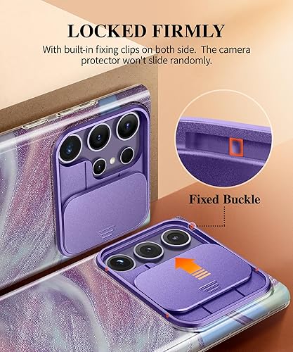 Miniatura 4 de GVIEWIN Funda diseñada para Samsung Galaxy S24 Ultra con funda deslizante para cámara + protector de pantalla, [grado militar a prueba de golpes]