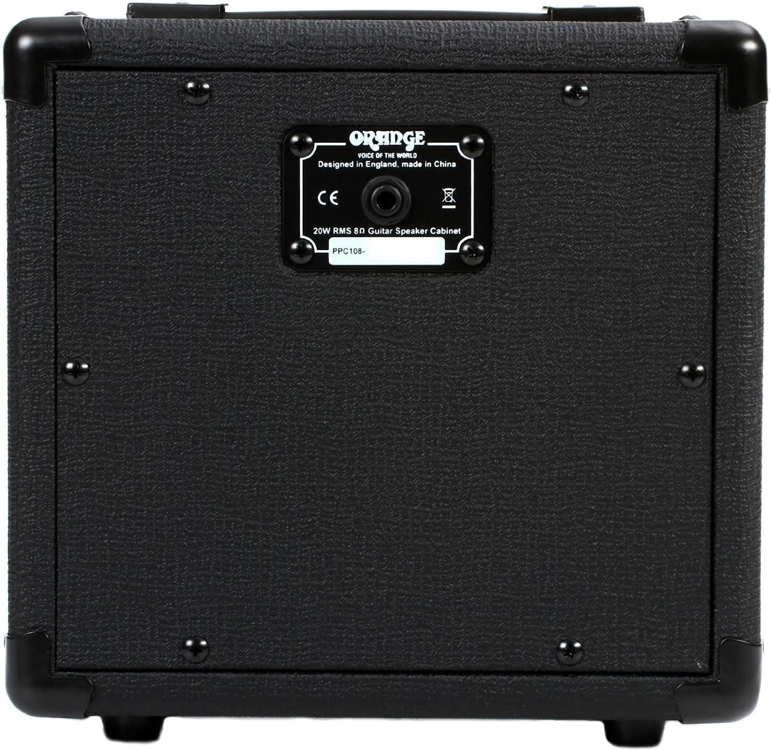 Orange Amp Micro Dark Terror MD20 Hybrid Amp Head Mini Stack Combo Bundle with PPC108 1x8 in Black Speaker Cabinet, Pig Hog Woven Guitar Cable 10ft, Speaker Cable and Liquid Audio Polishing Cloth
