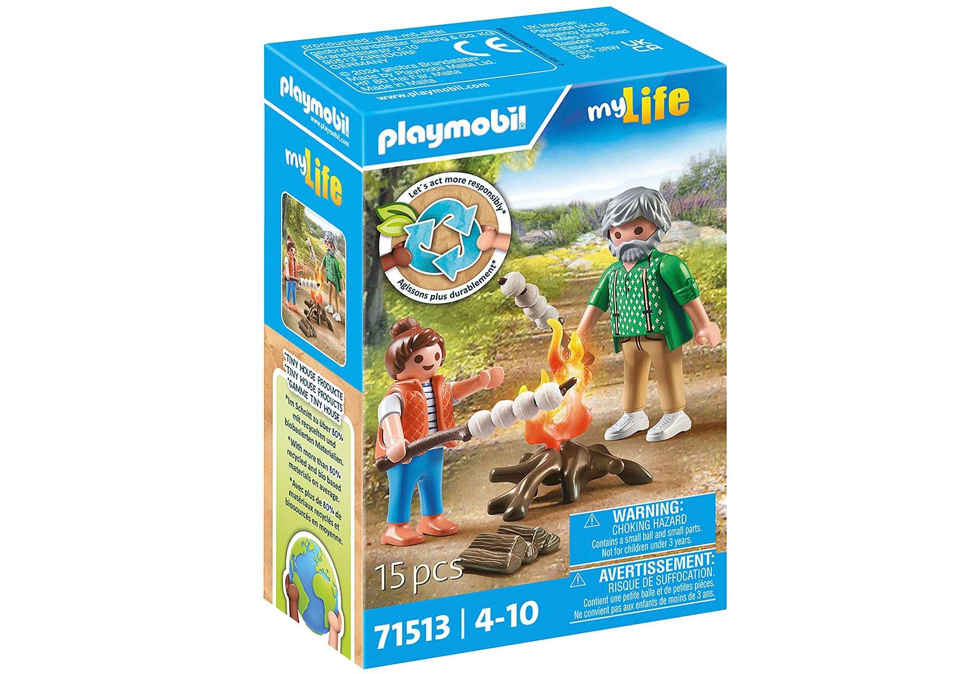 Playmobil Campfire with Marshmallows, Multicoloured, 9.3 x 14.2 x 4.5 cm - Image 2