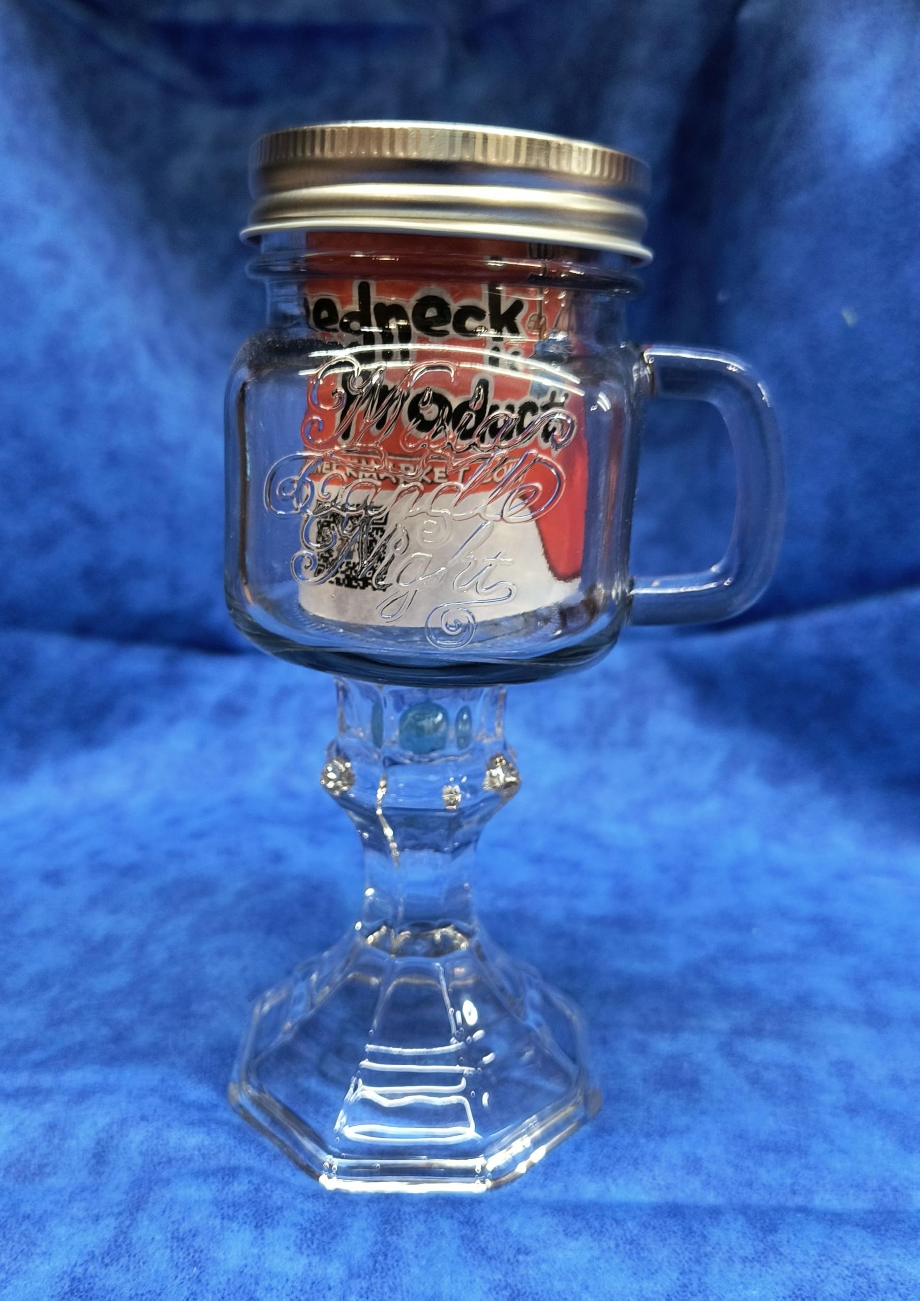 Amazon.com | Redneck Wine Glass One of the Only Wine Galsses With a Lid.  Set of 2 Mug with a Handle: Wine Glasses