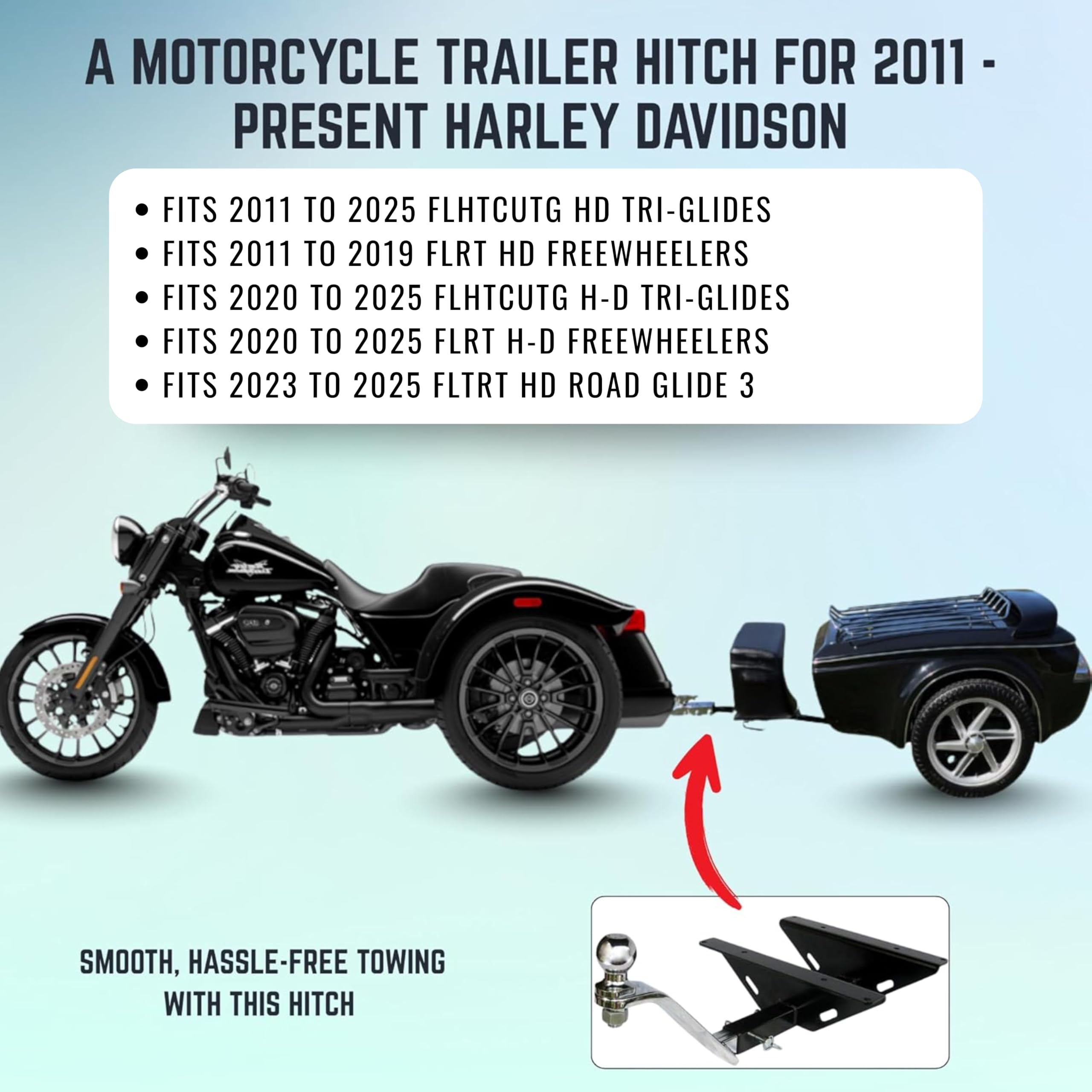 Amazon.co.jp: Trike トレーラーヒッチ 2011~2025年式ハーレー 