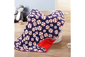Vansolinne Baseball Blanket for Boys: Super Soft Dotted-Back Fleece Infant Blanket