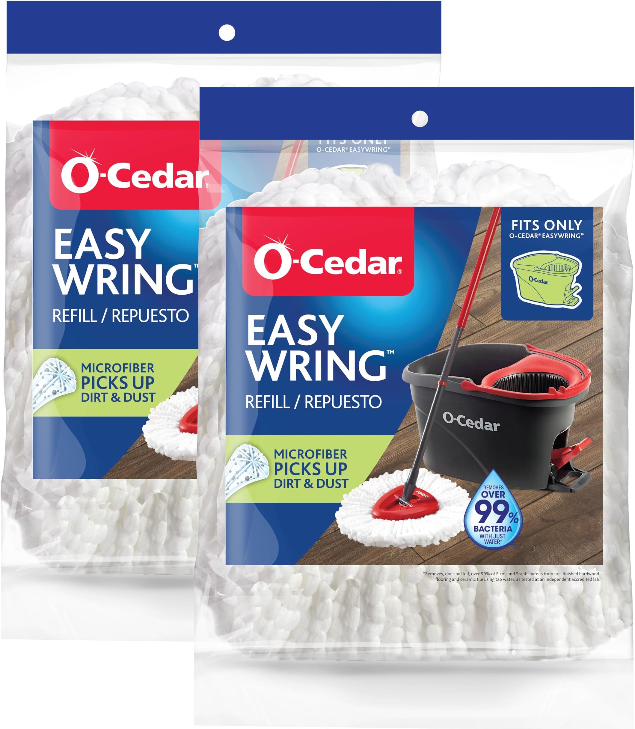 OCedar EasyWring Spin Mop Head Refill (Pack of 2) Health