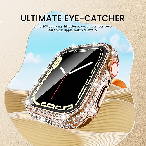 Vista 50 de Tensea Funda protectora de pantalla impermeable para Apple Watch 2 en 1 de 1.575 pulgadas SE 3ª/SE 2ª generación, accesorios SE/Series 6/5/4