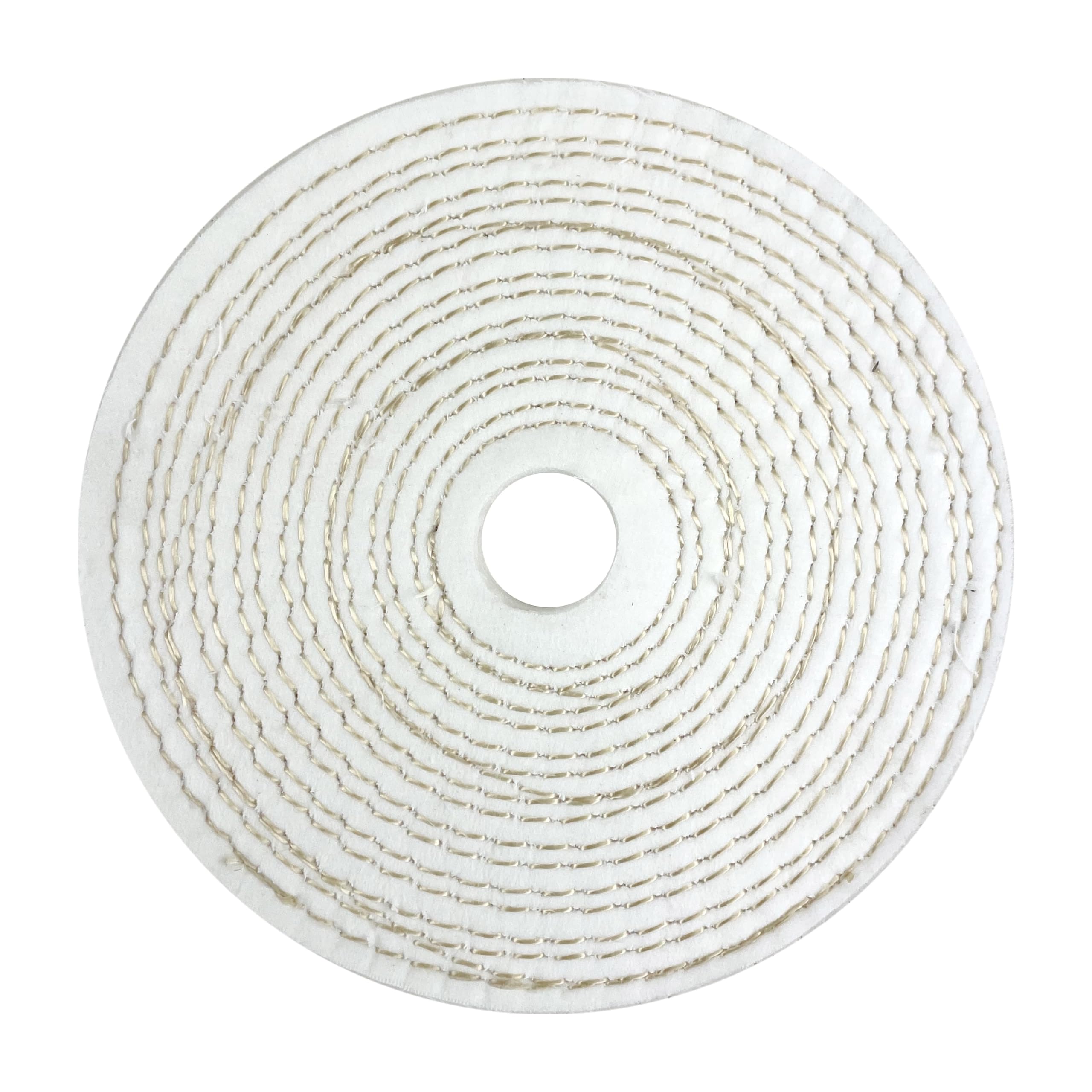 Disque de polissage en coton cousu cardé - Diamètre Ø 200 mm - Alésage 32 mm - Épaisseur 20 mm