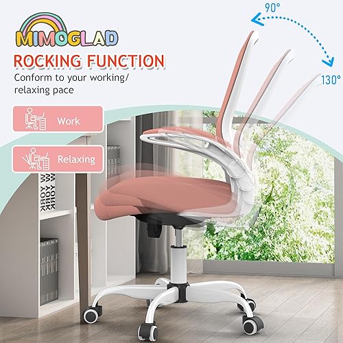 Miniatura 5 de Mimoglad Silla de oficina en casa, silla de escritorio con respaldo alto, silla ergonómica de malla para computadora con soporte lumbar ajustable y