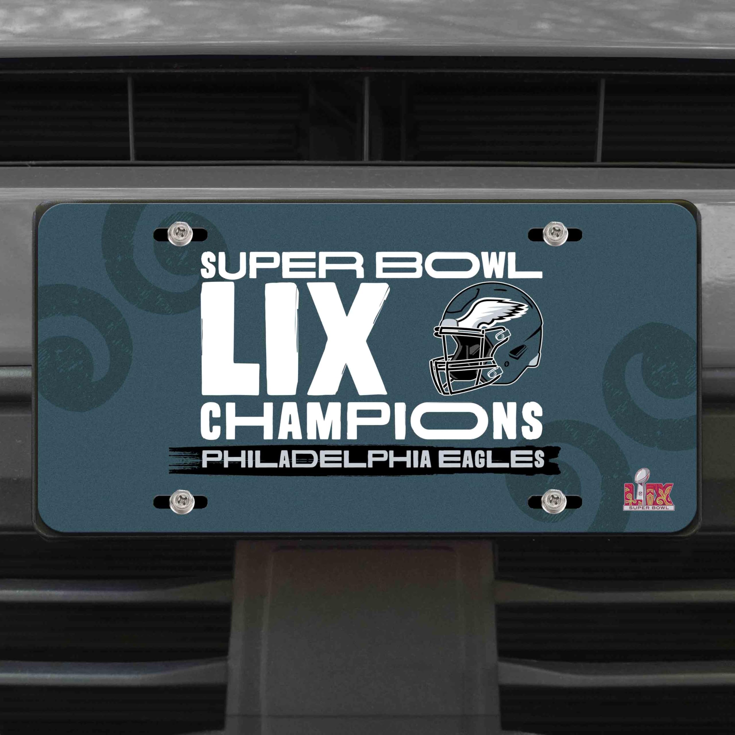 FANMATS 46276 2024-25 Super Bowl LIX Champions - Philadelphia Eagles Metal License | Green | 12