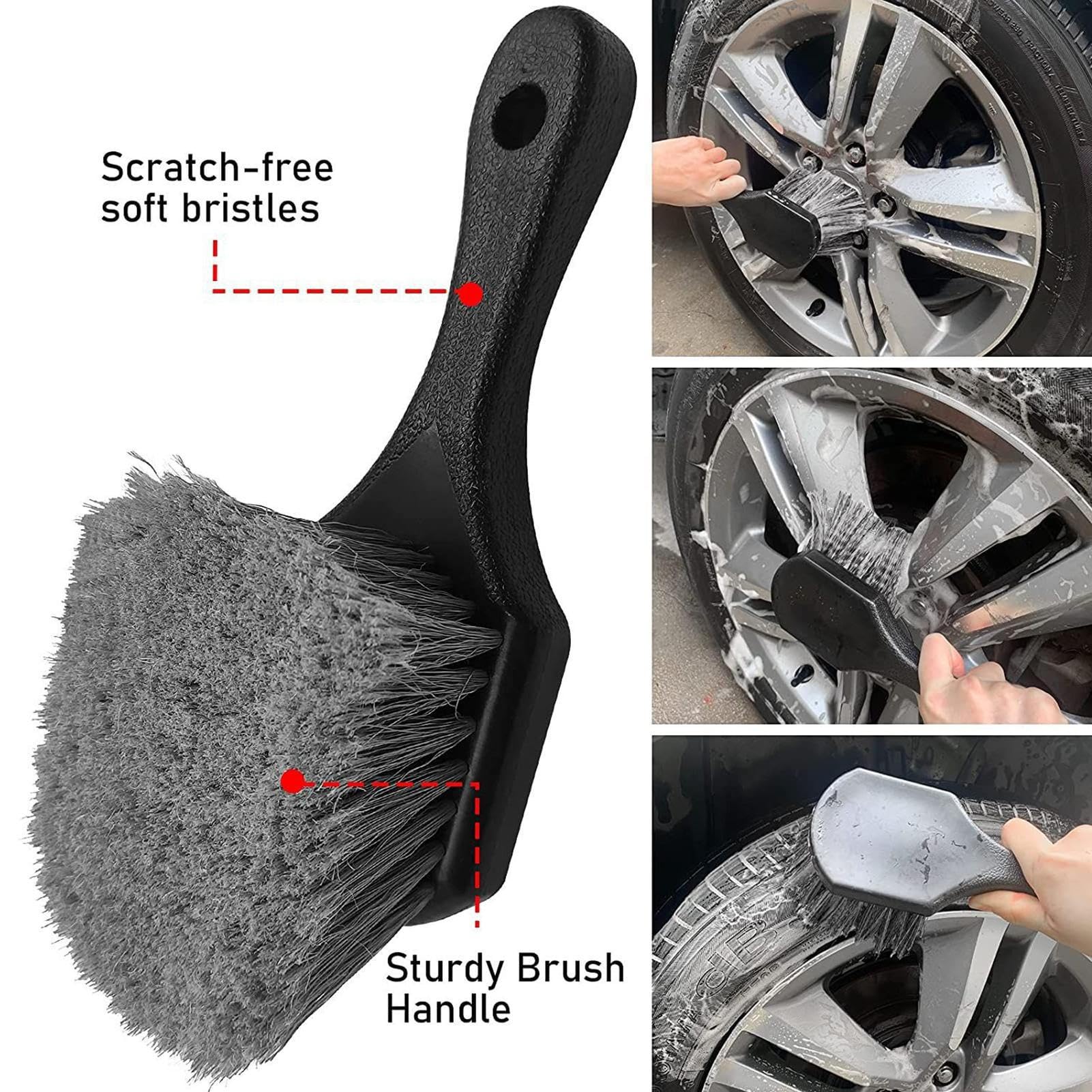 Kit di Pulizia per autolavaggio Esterno,Kit di Pulizia per Auto | Interno | Guanti da Lavaggio da 20 Pezzi per spazzole per Trapano per Dettagli Automatici - Kit Professionale per la Cura