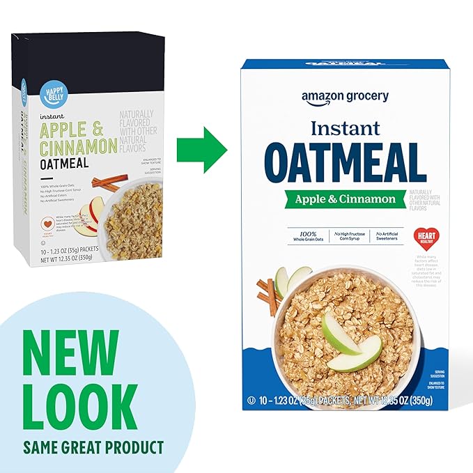 Avena Instantánea Manzana y Canela Amazon Grocery, 10 Sobres de 1.23 oz miniatura 4