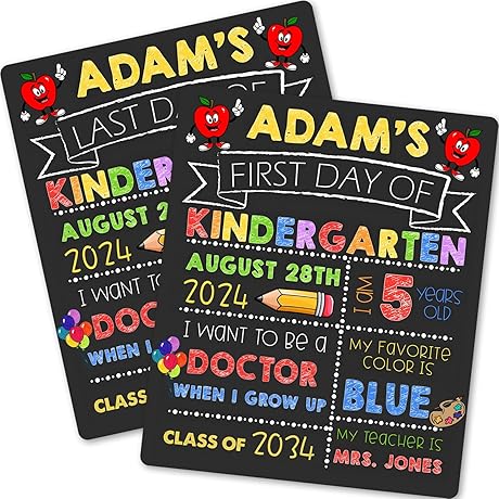 First Day of School Sign Double Sided