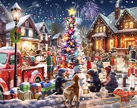 Snowman Contest Advent Calendar (Christmas Countdown Calendar) with Twas the Night Before Christmas Poem by Vermont Christmas Company
