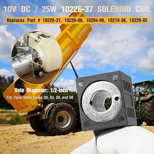 Miniatura 2 de Bobina de solenoide 10226-37, 10v DC, 25W, cable de ventaja único, compatible con vástago de válvula serie 08 80 88 98, unidad de potencia