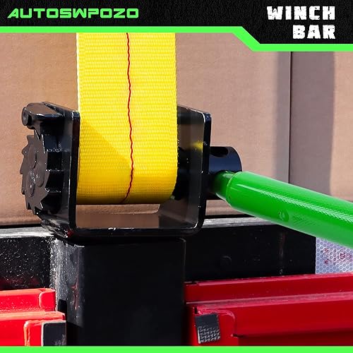 Miniatura 6 de AUTOSwpozo Barra de cabrestante, barras de cabrestante combinadas con cabeza cuadrada para cabrestantes de remolque plano y camiones, barra de