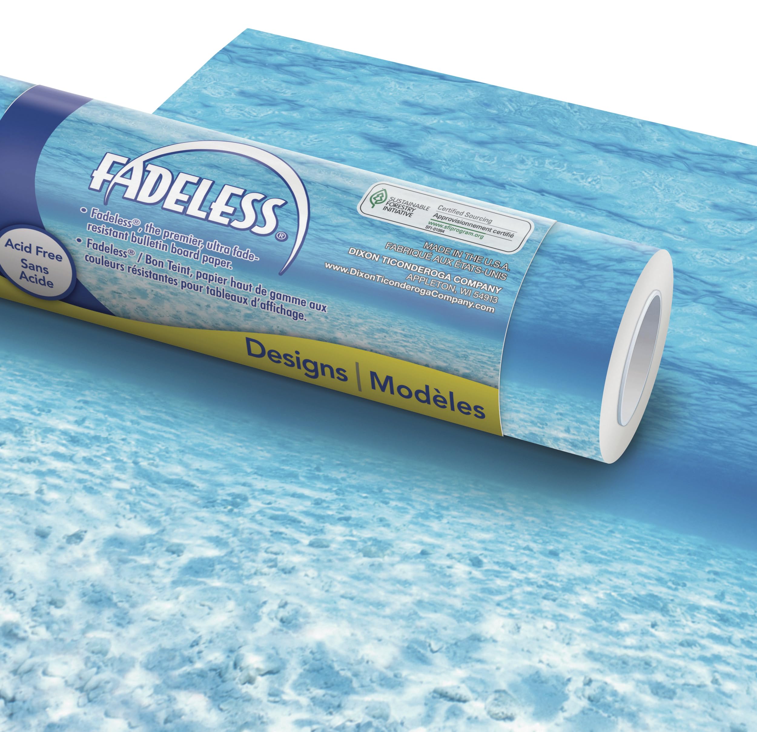 Bulletin Board Paper, Fade-Resistant Paper for Classroom Decor, 48” x 12’, Under the Sea, 1 Roll