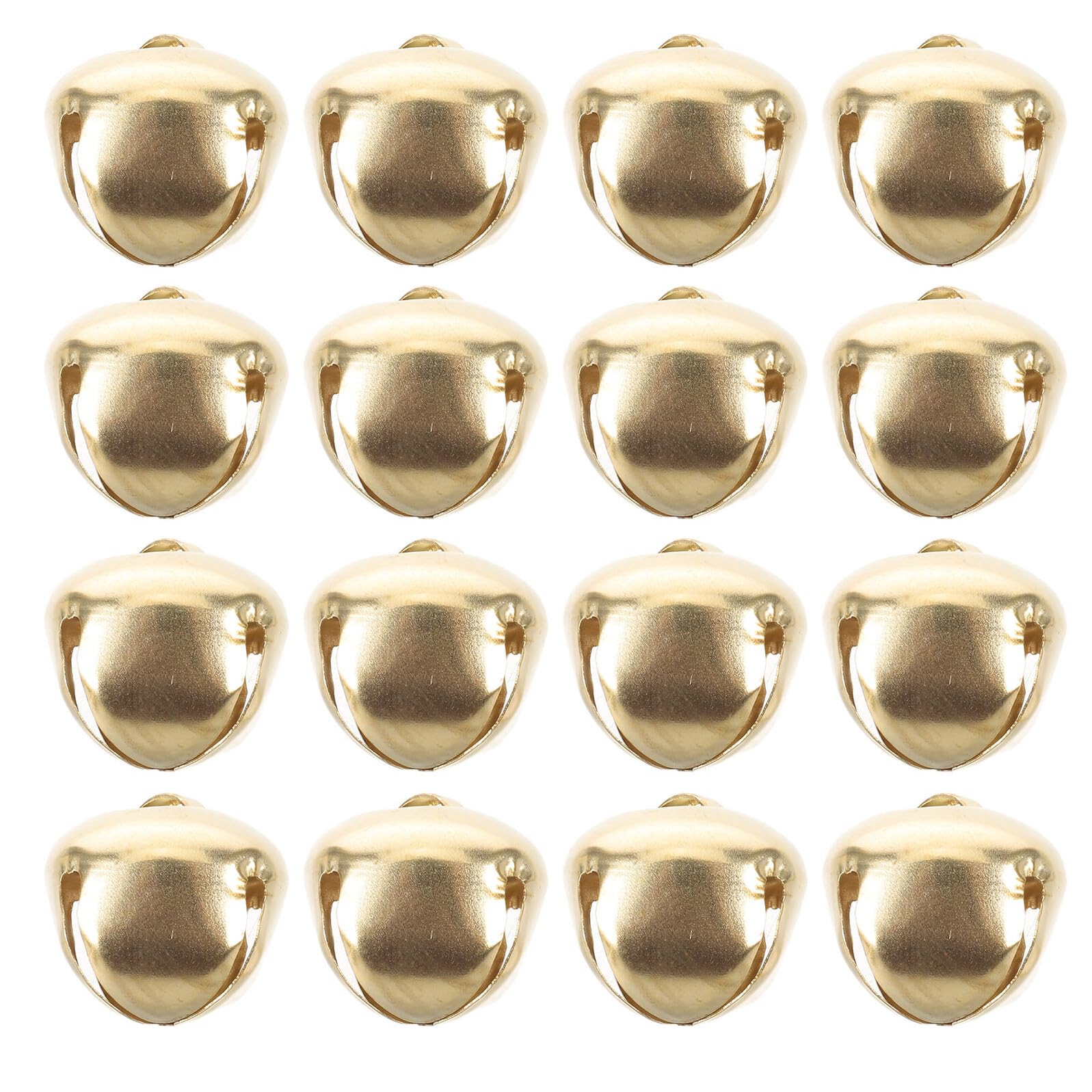 Petites clochettes pour collier de chien 30 mm dorées en métal avec fente en croix x100