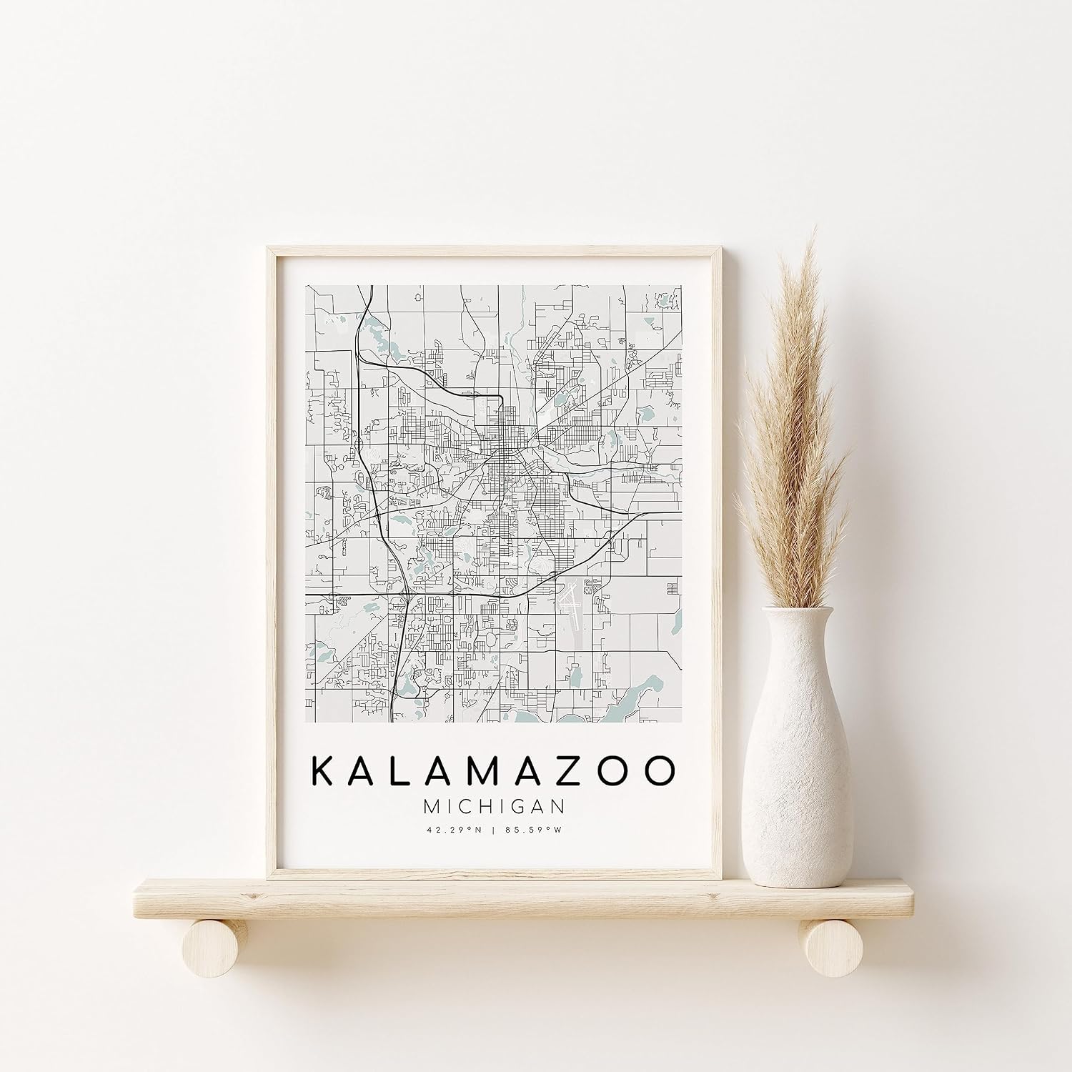Amazon.com - KALAMAZOO Michigan Map Print, MI USA City map poster ...