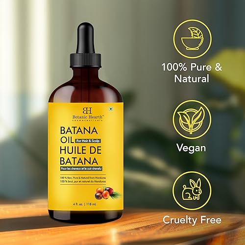 Miniatura 108 de Botanic Hearth Aceite de cafeína y batana para el crecimiento del cabello (6.7 onzas líquidas), tratamiento nutritivo y fortalecedor del cabello