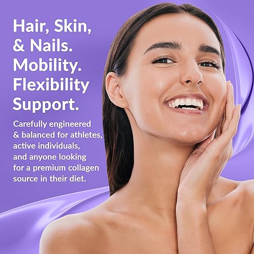 Miniatura 4 de Granite Supplements Polvo de péptidos de colágeno – Vitaminas para el cabello, la piel y las uñas con péptidos de colágeno hidrolizados tipo I, II,