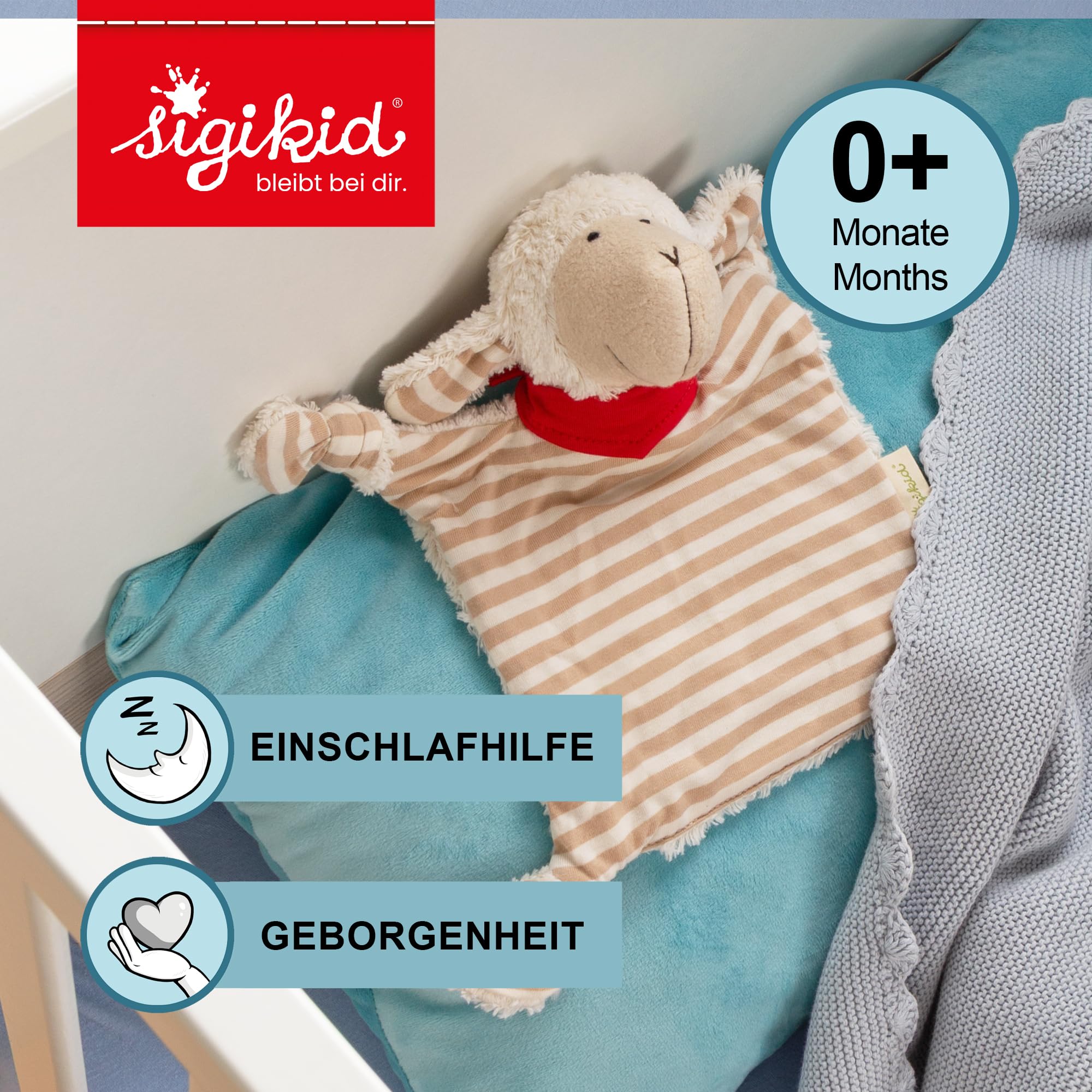 Sigikid Sigikid38885 - Coperta in Peluche Mädchen und Jungen, 23 x 17 x 9 cm, Multicolore