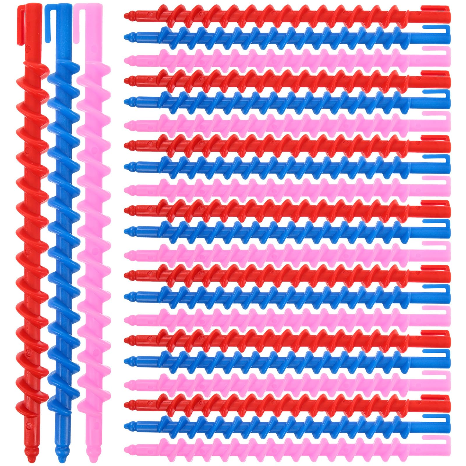 FRCOLOR 20pcs Spiral Perm Tool Hair Roller Curly Hair Curling Wand Suits for Women Curling Iron Perm Rods for Curling Perm Rod Roller Spiral Curl Rods Curlers