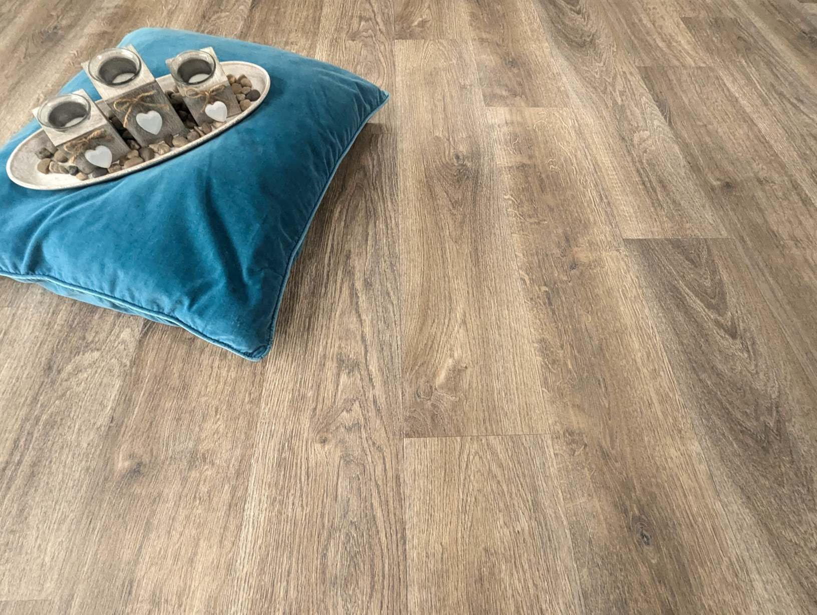 PVC Bodenbelag Vinylboden mit natürlicher Holz Struktur, Zuschnitt (2m breit / 3m lang)