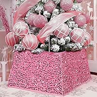 Vista 20 de XmasExp - Collar para árbol de Navidad, 33.5 pulgadas, falda para árbol de Navidad, decoración del hogar, anillo para árbol de Navidad, cubierta