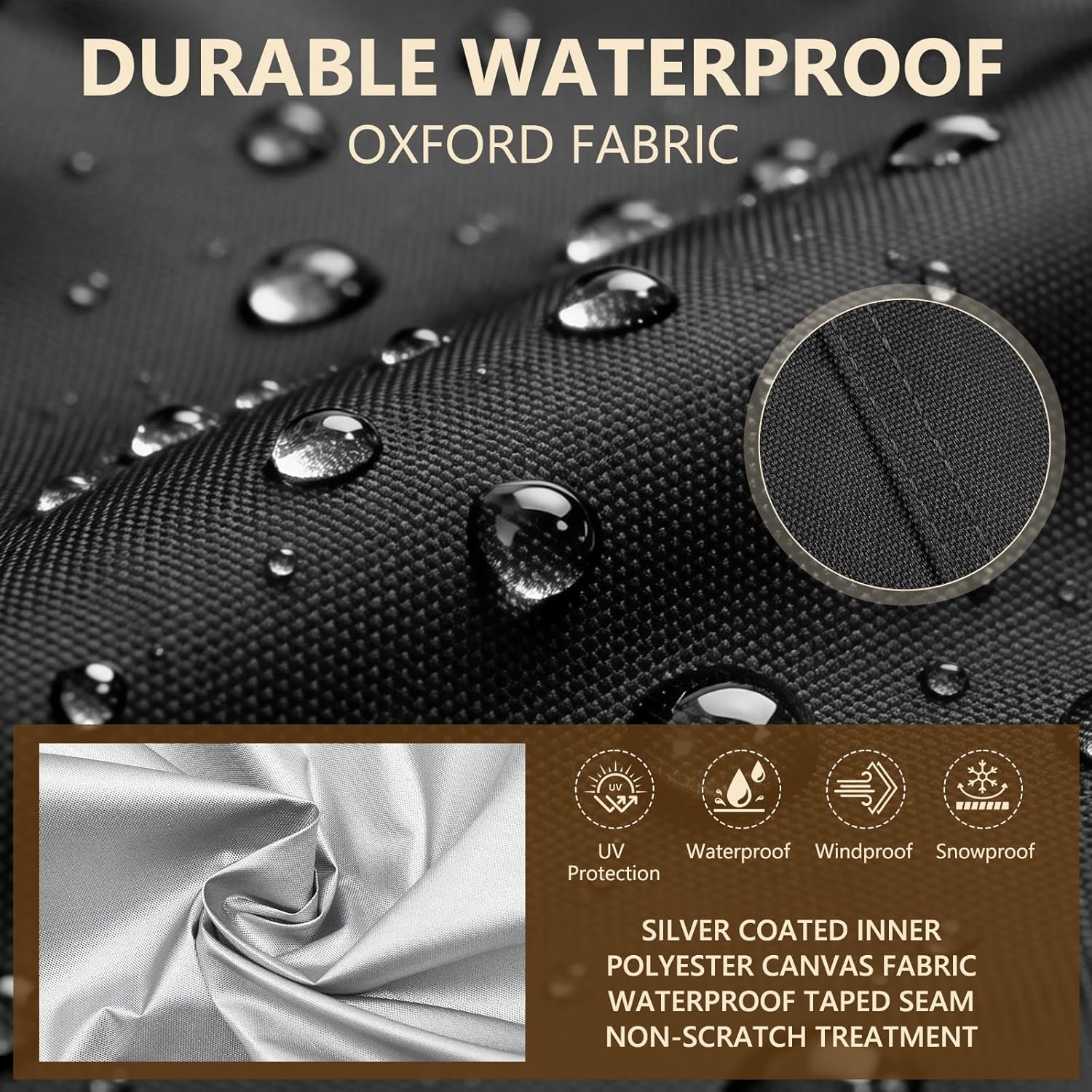 COSHNIBI Outdoor Fireplace Cover,Heavy Duty Waterproof Tall Wood Burning Fireplace Covers,Cover for Upright Wood Storage Outdoor Fire Pits,36"L x 24"W x 57"H,Black