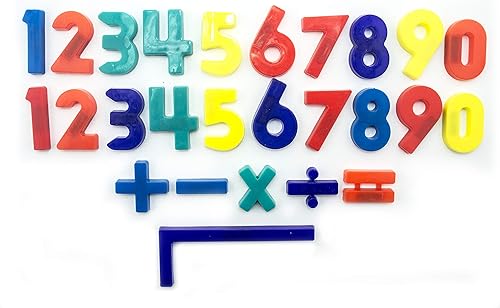 HAND Juego de 26 símbolos educativos numéricos y matemáticos para niños de 1.4 in
