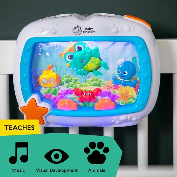 Baby Einstein Sea Dreams Soother, Crib Toy with Remote, Baby Sleep Aid, Calming Lights & Melodies, Newborn and Up - 5