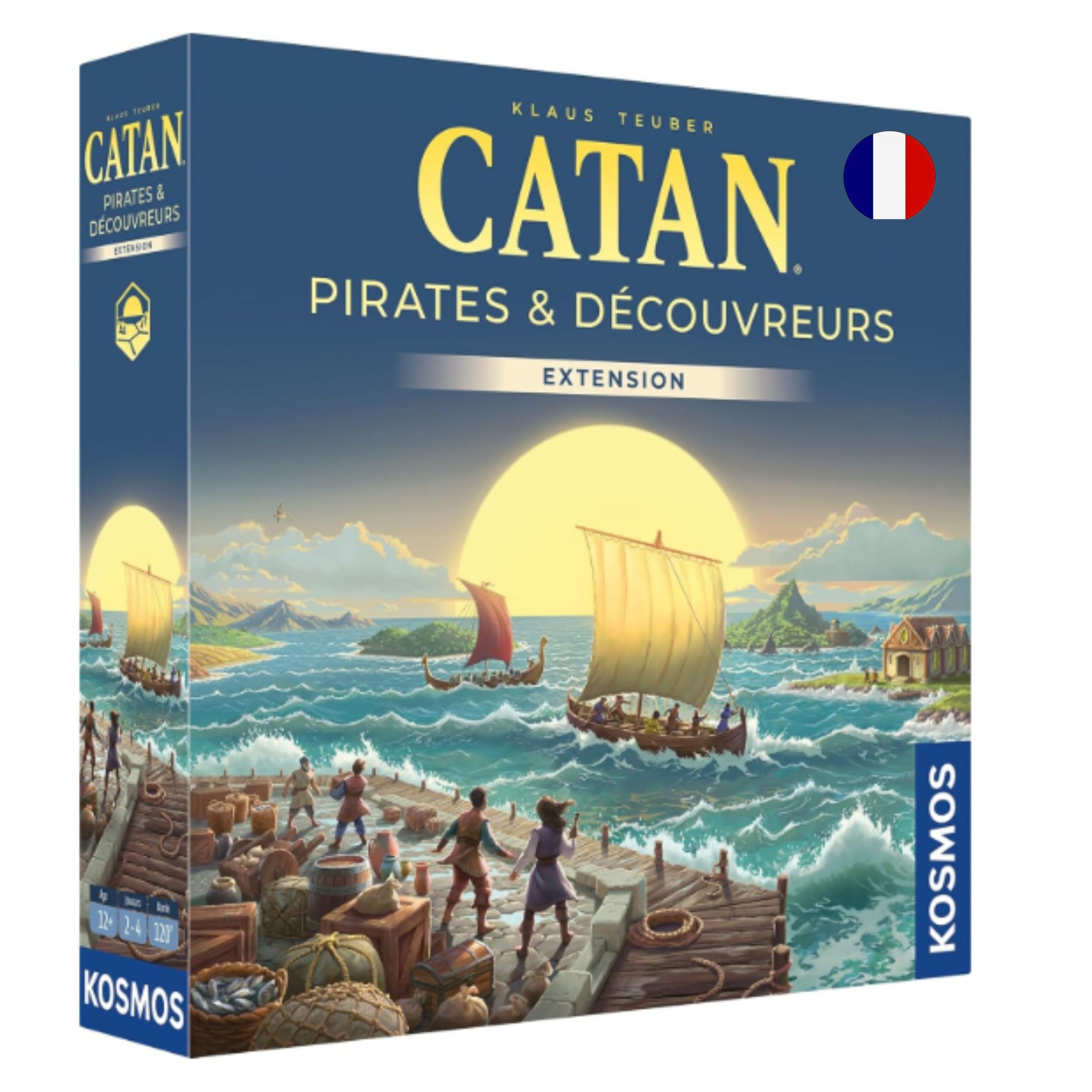 Asmodee - Catan : Pirates & Découvreurs - Kosmos - Jeu de Société | Extension stratégique Refresh 2025 - Dès 12 Ans - 2 à 4 Joueurs - Version Française