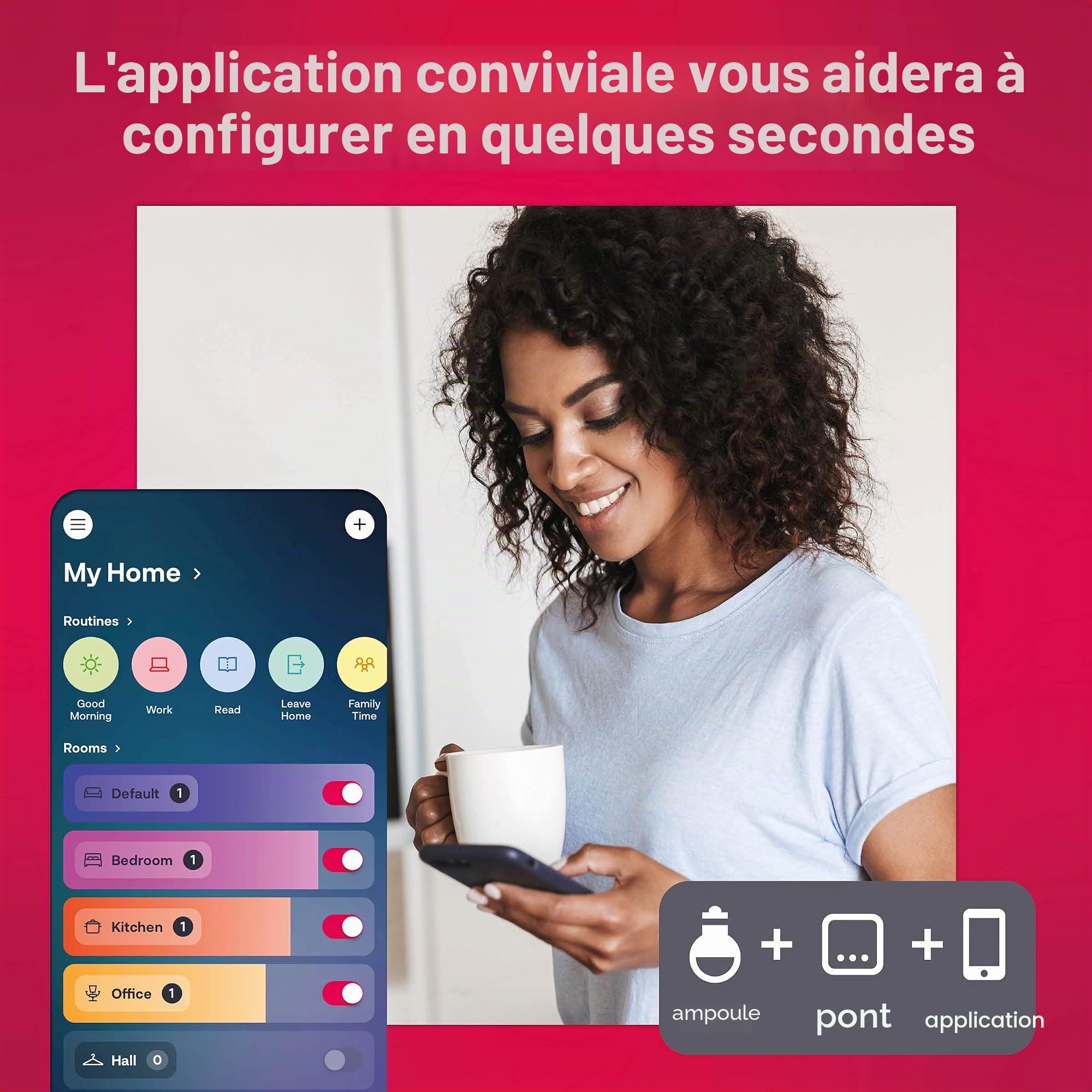 innr Zigbee Gateway, WLAN, Fonctionne avec Alexa, Siri Shortcuts, Hub Zigbee pour éclairage intelligent, commande vocale, contrôle intelligent, pont Zigbee, BG 220