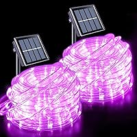 Vista 28 de JMEXSUSS Accesorios para cama elástica, 200 luces LED para trampolín, 66 pies, IP65, impermeables, luces solares para campamento, 8 modos, cuerda