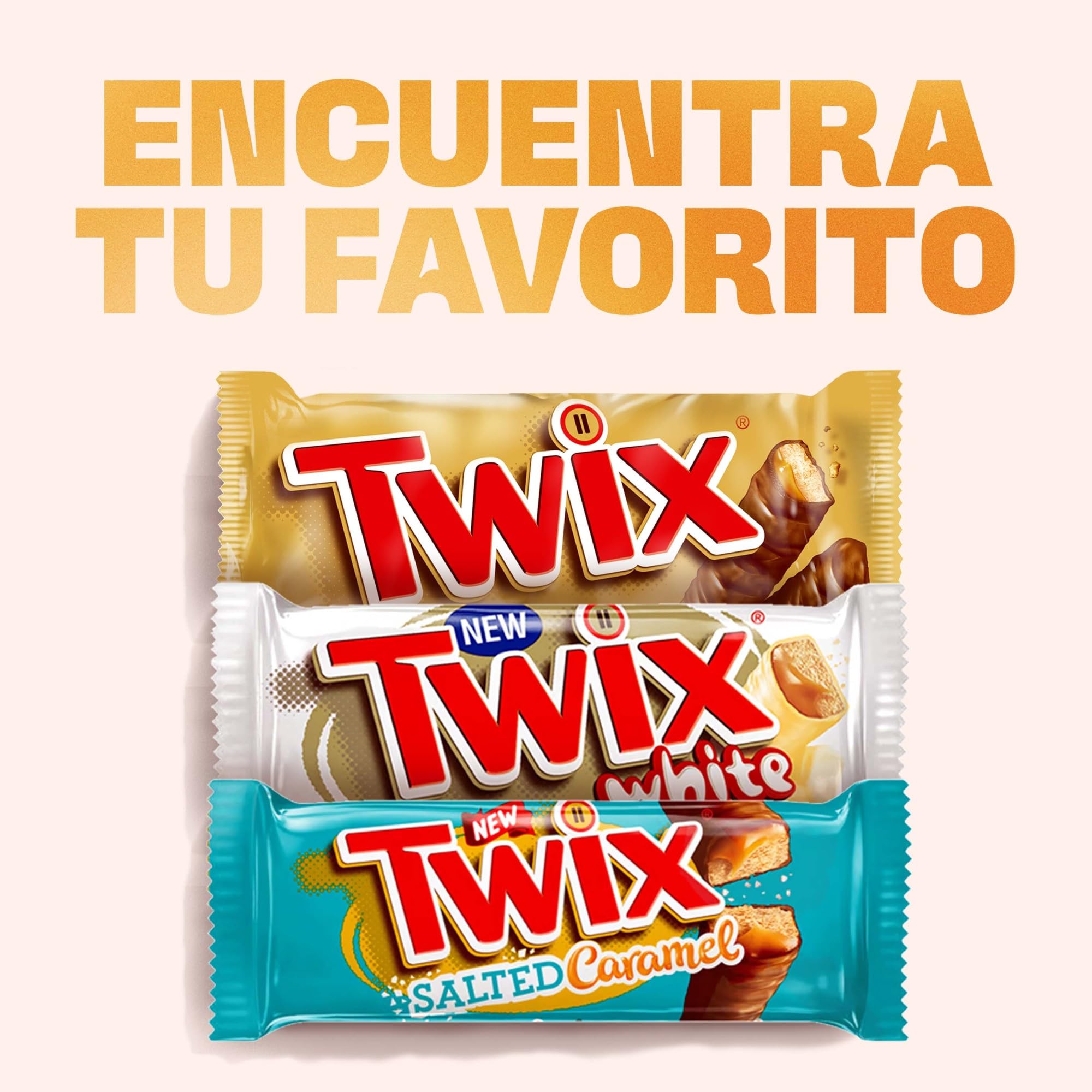 Twix Chocolatina con Galleta crujiente y suave caramelo recubiertos de chocolate con leche (25 x 50g)