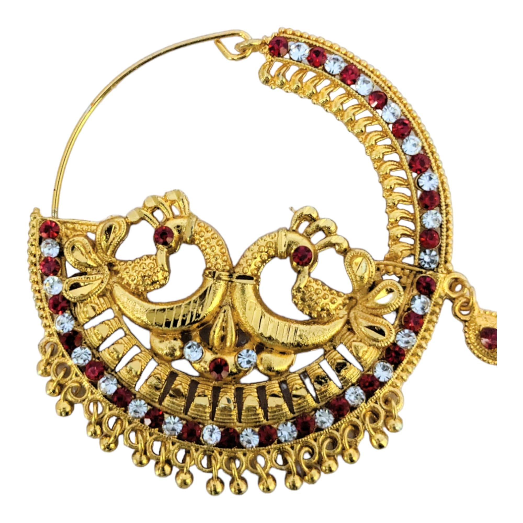 Gold Plated Traditional and Ethnic Nose Nath/Pahadi Nath/Uttarakhand Nath/Bengali Nath/Nath Embellished Chain for Women (B0CT62N6YC) Amazon Price History, Amazon Price Tracker