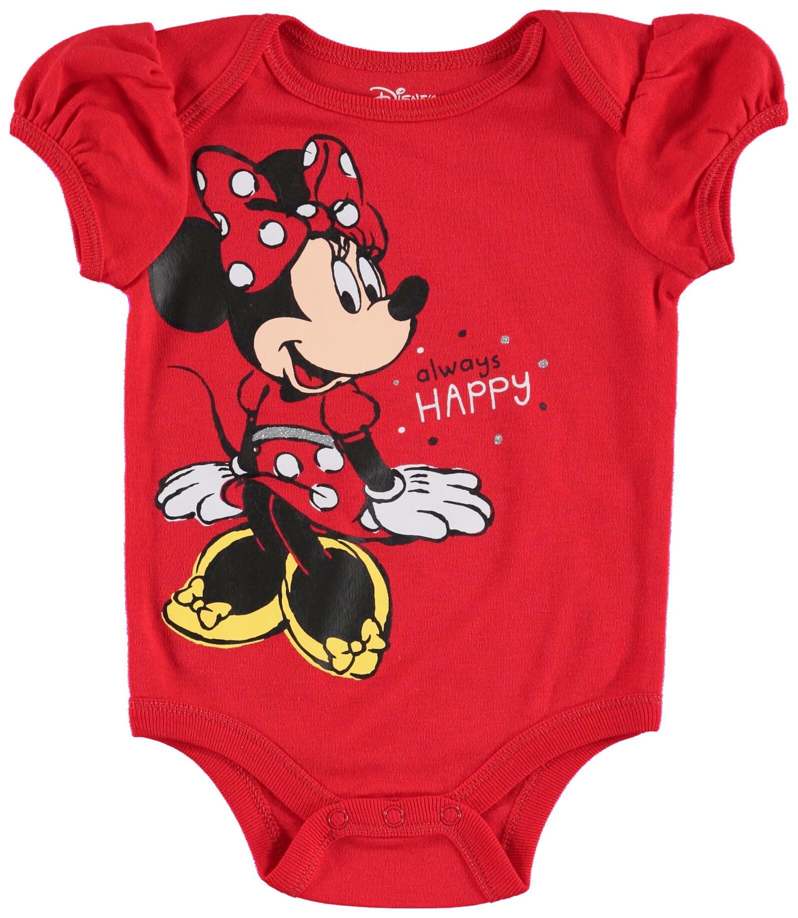 Disney Minnie Mouse Baby Girls Layette Set Bodysuit Pants Hat Bib 18 Months Red