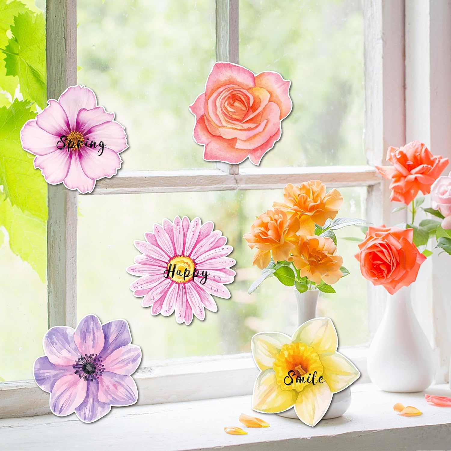 Colored Watercolor Flower Notes, 240 Pages Watercolor Flower Self Adhesive Memo Pad Flower Sticky Note Self Stick Notes Memo Pads for Home, School, Office -12 Designs - Image 6