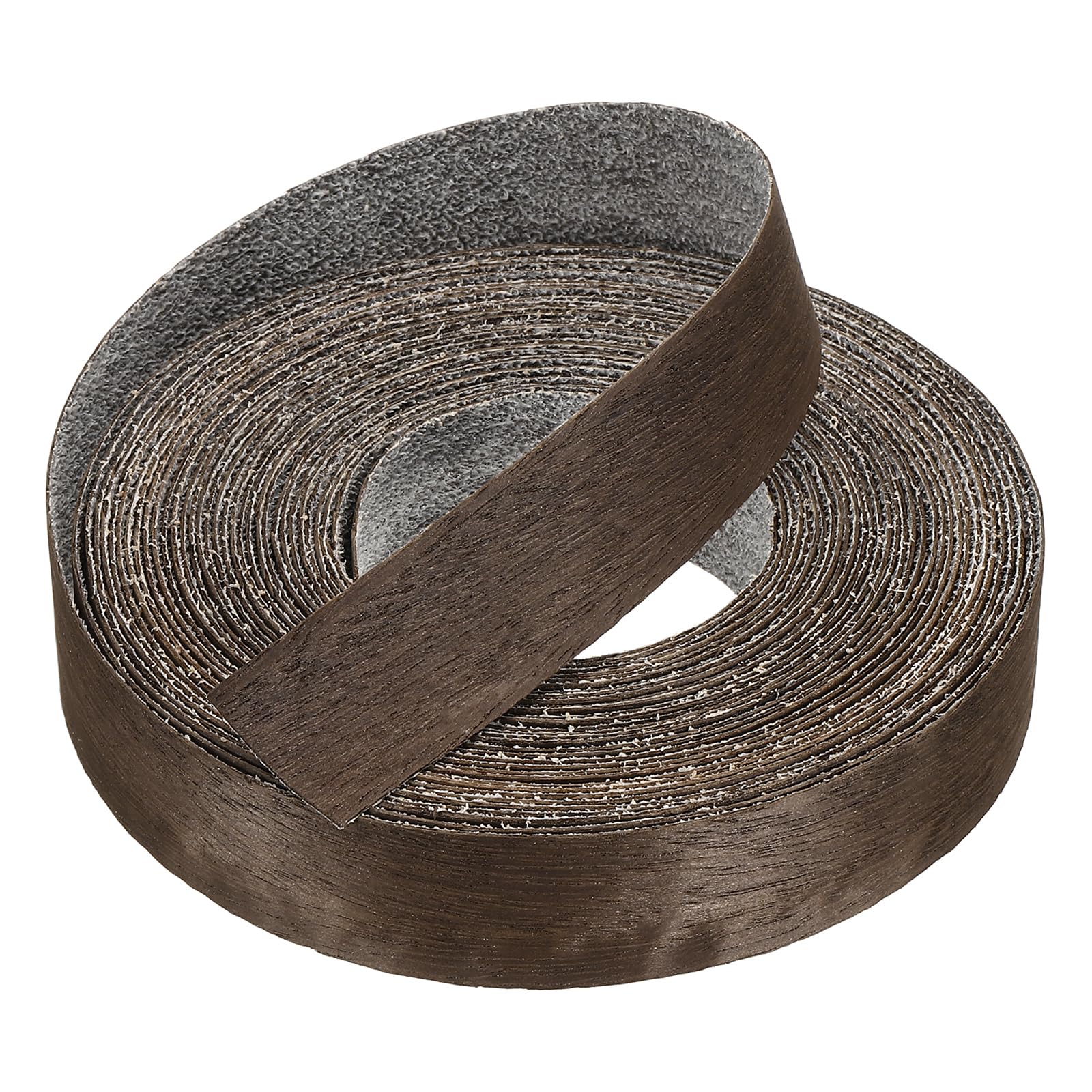 sourcing map 19mm x 7.62m Wood Edge Banding, Pre-Glued Iron on Edging Strip, Plywood Wood Grain Repair Tape for Cabinet Repair, Furniture Restoration, Handicraft DIY, Dark Walnut